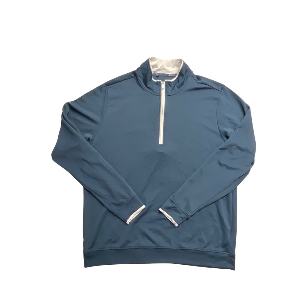 Adidas Quarter Zip Pullover Mens Large Blue‎ Long Sleeve Golf Athletic Shirt